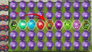 Pvz 2 Minigame Vasebreaker - All PEA Plants Level 1 Vs All Zombies in Game