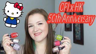 OPI x Hello Kitty 50th Anniversary  Live Application Review