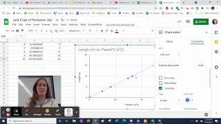 Finding the Slope on a Google Sheets Graph