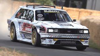 Travis Pastrana at Goodwood FOS 2023  862HP Subaru GL Wagon Family Huckster Gymkhana Car