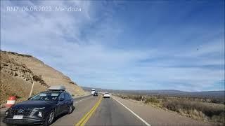 Tramo sobre la RN7 Desde Agua de las Avispas hasta la Penitenciaría Almafuerte. Mendoza 06.06.2023