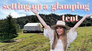 SETTING UP A GLAMPING TENT TO AIRBNB