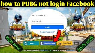 HOW To Fix PUBG MOBILE Not Login With Facebook  Pubg login problem