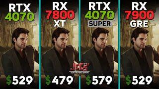 RTX 4070 vs RX 7800 XT vs RTX 4070 Super vs RX 7900 GRE  Ryzen 5 7600  Tested in 15 games