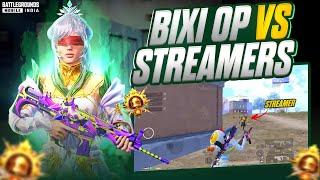 GIRL STREAMER called me HACKER  Bixi Op vs Streamers Solo vs Squad Conqueror Lobby Gameplay  BGMI