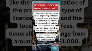 How much does an HMO licence cost? #shorts #ukproperty