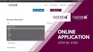 How to apply for Qatar Airways Cabin Crew online Application.
