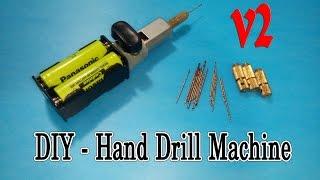 How to make Hand Drill Machine mini very simple - V2