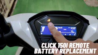 Honda Click 150i Remote battery replacement