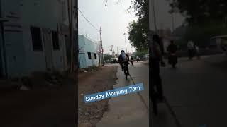 Super Sunday morning cycling Love you daddy  #viral #cyclinglife #travel #vlog #shorts #morning