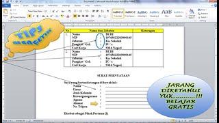 CARA MENGETIK TITIK DUA PADA TABEL DAN TEKS BIASA LURUS RAPI SEJAJAR ms word