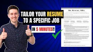 How to Tailor Your Resume to a Specific Job Match Job Descriptions Keywords and ATS-Optimization