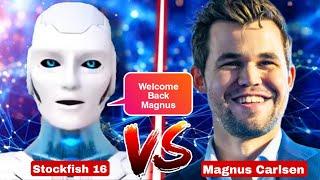 Stockfish 16 4.2K Elo Teaches Magnus Carlsen in an Epic Chess Game  Stockfish Vs Magnus  Chess