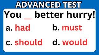 English Grammar Quiz Advanced Level  English MasterClass #learnenglish