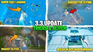 OMG Top 7 Brand New 3.3 UPDATE Tricks And Glitch In BGMI PUBG  Super Fast Landing Trick  Glitchs