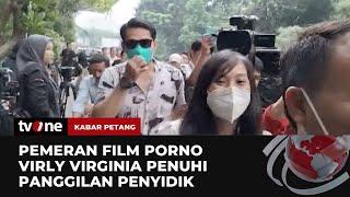 Pakai Masker Virly Virginia Penuhi Panggilan Polisi Terkait Kasus Produksi Film Porno  tvOne