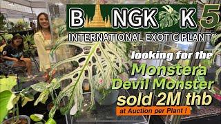 Plant Fair Thailand Bangkok International Exotic Plants 5th Monstera Devil was 2M thb. 50k usd +