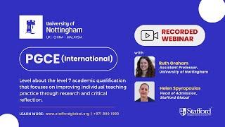 PGCE International Webinar  University of Nottingham - 3 June 2024