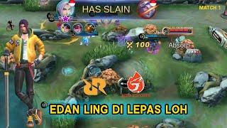 EDAN LING DI LEPAS  CLAY SAVAGE ANJAY  RRQ VS AURA MATCH 1