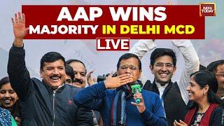 Delhi MCD Election Results LIVE  Kejriwal Wins Majority In Delhi MCD Election  BJP Over 100 Mark