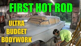 Ultra LOW BUDGET BODYWORK and PAINT Your Car CHEAP My Sons First Hot Rod — 1959 Ford Custom Sedan