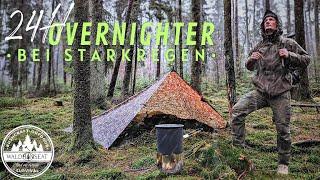 24H Survival Training bei STARKREGEN  Ultralight Kocher X-BOIL & NÄSSESCHUTZJACKE  Overnighter