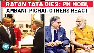 Ratan Tata No More PM Modi Googles Sundar Pichai Mukesh Ambani Amit Shah Others Remember Icon