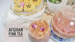 HOW TO MAKE AFGHAN TEA PINK CHAIS KASHMIRI CHAI QAIMAQ CHAI قیماق چای. شیرچای