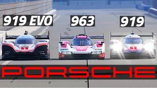 Porsche 919 EVO vs Porsche 963 vs Porsche 919