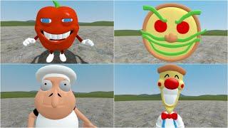 Peppino vs Pepperman vs Pizzaface vs Pizzahead in Garrys Mod Pizza Tower