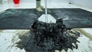 Wash Extremely Dirty Black Mud Carpets Back To Clean And Fresh - Satisfying Videos