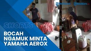 Viral Detik-detik Seorang Bocil SMP Ngamuk Minta Dibelikan Yamaha Aerox Teriak Capek Aing Jalan