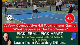 Pickleball APP 4.5 Mixed Doubles Game.  Daytona Beach Florida. Learn By Watching Others