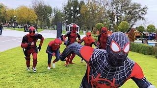 ONE VENOM vs TWO SPIDER-MAN and THREE DEADPOOL  1 ВЕНОМ vs 2 ПАУКОВ и 3 ДЭДПУЛОВ