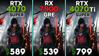 RTX 4070 Super vs RX 7900 GRE vs RTX 4070 Ti Super  Ryzen 5 7600  Tested in 15 games