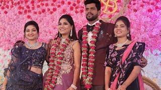 Happy Married Life ‍️‍️  Roja serial Heroine Priyanka Sister Wedding  Reception #suntv