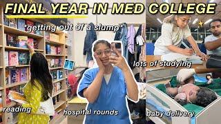 MEDICAL COLLEGE VLOG‍️ studying productive days final year of medical college & more