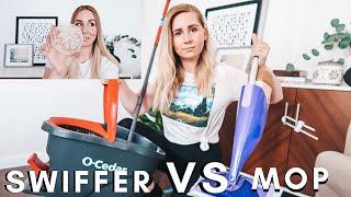 SWIFFER VS O-CEDAR BUCKET SPIN MOPWHICH KILLS MORE GERMS?THIS VS THAT