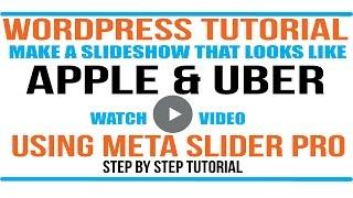 Meta Slider Step by Step Tutorial  #1 WordPress Slider 