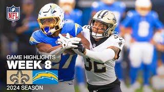 New Orleans Saints vs. Los Angeles Chargers  2024 Week 8 Game Highlights