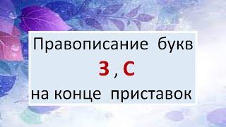 Русский язык. Правописание приставок заканчивающихся на З или С. Видеоурок.