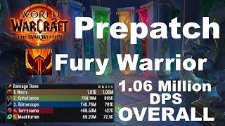 Fury Warrior in The War Within Pre-Patch is INSANE 1.06 Million DPS Overall +15 Algethar Academy