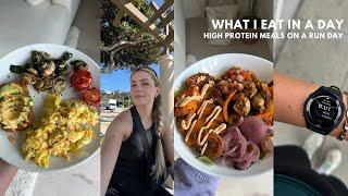 WHAT I EAT IN A DAY  Managing my pcos high protein meals run day