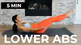 5 Min LOWER ABS Workout  Lower Belly Fat Blaster