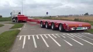 TSR Special Trailers 4-axle semi-lowloader DOUBLE extendible with Independent suspension