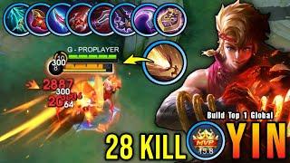 28 Kills Yin New Broken Build is Finally Here - Build Top 1 Global Yin  MLBB