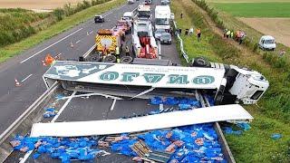 LOOK  15 Extremely Dangerous HEAVY TRUCK Driving Fails  Tragic TRUCK & CAR Fails On High Way