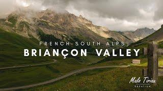 French Alps Briançon Valley in summer  Drone Timelapse  4K