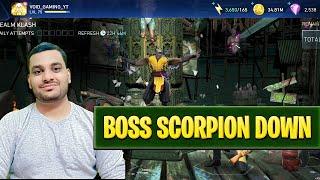 Boss Scorpion Down  Injustice 2 Mobile   Rewards Realm Klash  Solo Raids  Heroic 5