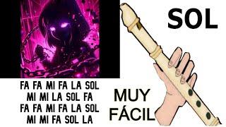 Meme Masha Ultrafunk flauta dulce fácil tutorial con animación easy flute recorder